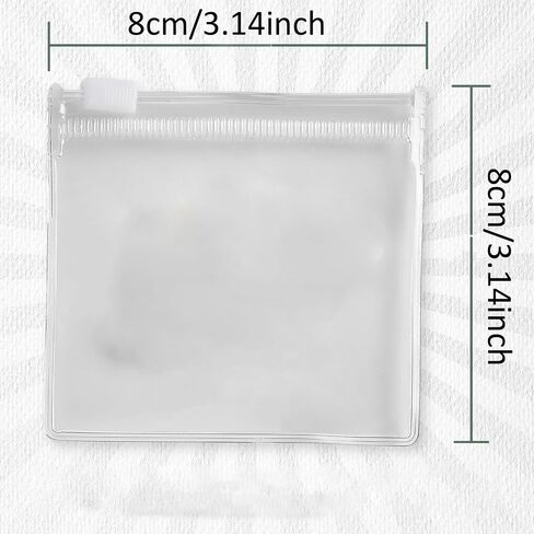 1Set/20Pcs Clear PVC Jewelry Storage Rolls, Reusable Zipper Bags for Jewelry, Accessories, Pill Organizer, and Travel Essentials - Waterproof, Lightweight, and Transparent Pouches in Kuwait