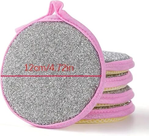 5pcs Double-Sided Dishwashing Sponges – Non-Scratch Pan & Pot Cleaning Tools – Durable Household Kitchen Scrubbers for Tableware - Yellow in Kuwait