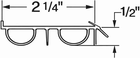 48 Inch Door Bottom Sweep for 2-1/4 Inch Wood Doors, Staple-On Exterior Door Bottom Weather Seal with Double Bubble and Drip Edge, Brown Front Door Sweep Avodah Hardware Made in USA in Kuwait