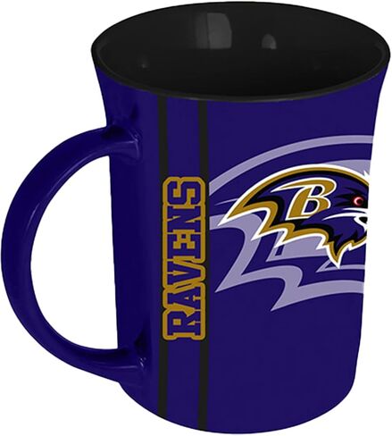 The Memory Company Licensed NFL 15oz Reflective Ceramic Mug - Team Logo, Durable & Dishwasher Safe Drinkware Baltimore Ravens in Kuwait