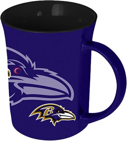 The Memory Company Licensed NFL 15oz Reflective Ceramic Mug - Team Logo, Durable & Dishwasher Safe Drinkware Baltimore Ravens in Kuwait