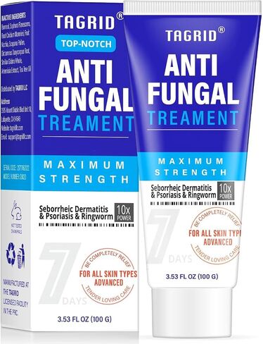 TAGRID Antifungal Cream, Psoriasis, Seborrheic Dermatitis, Ringworm Treatment for Humans, Tinea Versicolor Treatment, Clinically Proven Maximum Relief - 100g in Saudi Arabia