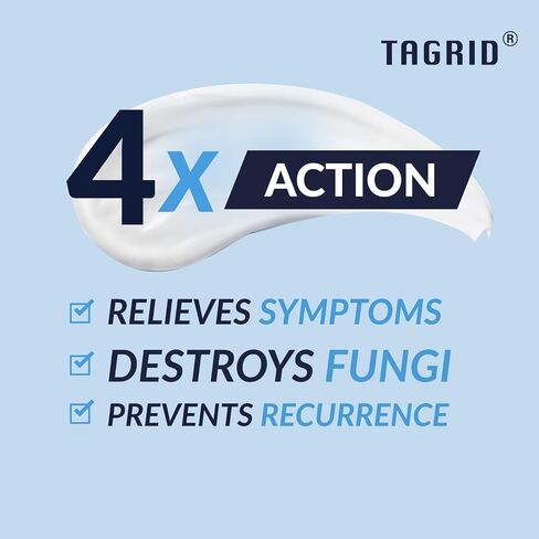 TAGRID Antifungal Cream, Psoriasis, Seborrheic Dermatitis, Ringworm Treatment for Humans, Tinea Versicolor Treatment, Clinically Proven Maximum Relief - 100g in Saudi Arabia