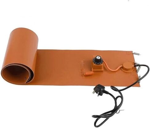 Adjustable Metal Drum Pail Heater for 20-200L Tanks, 1200W Silicone Oil Band with 30/150℃ Thermostat, Knob Control, Ideal for Barrel Heating Applications in Kuwait