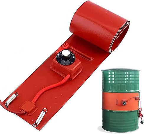 55 Gallon Barrel Heater - Metal Drum Heater with Adjustable Thermostat, Silicone Oil Heating Wrap, Electric Heat Pad for 200L Drum, 1250x1740mm, Efficient Heating Solution in Kuwait