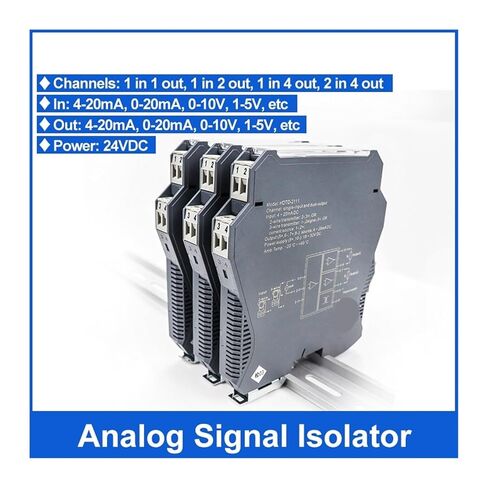 محول السكك الحديدية DC إلى DC 4 مخرجات 1 مدخل 4-20mA عازل الإشارة التناظرية (0-20MA in_220V_0-10V) in Kuwait