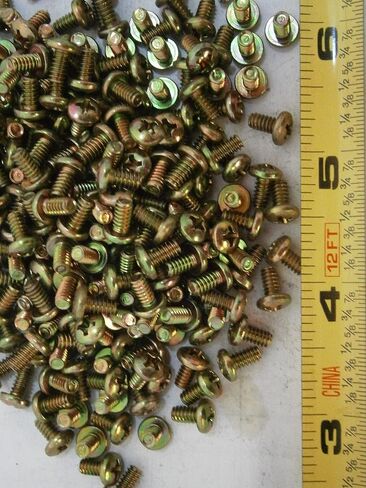 New Pack of Machine Screws 6/32 x 1/4 Phillips Pan Head Steel Yellow Zinc Lot of 50#2960 Multi-Purpose Comprehensive Hardware Fastener Assortment Kit WnyNEH04629 in Kuwait