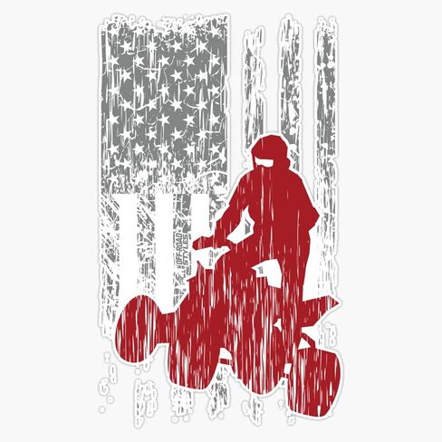 الولايات المتحدة الأمريكية Atv Quad Rider الجرونج العلم ملصق حائط من الفينيل‏ جدار الكمبيوتر المحمول ملصقات للسيارة متعددة الأشكال 5in(RDB-USA-STICKERS-0979) in Kuwait