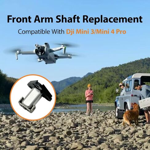 Front Arm Axis Replacement With 3Pcs Screws Repair Parts For Dji Mini 3/Dji Mini 4 Pro/Mini 5 Pro Front Arm Shaft Spare Parts Arm Pivot Hinge Drone Body Accessories in Kuwait