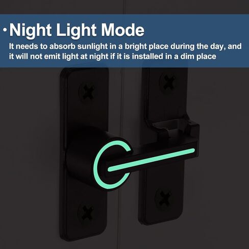 uxcell 2Pcs Barn Door Lock, 180 Degree Flip Barn Door Lock for Double Hinged & Sliding Doors, Zinc Alloy Sliding Security Latch with Screws for Garden Bathroom Garage, Luminous Black in Kuwait