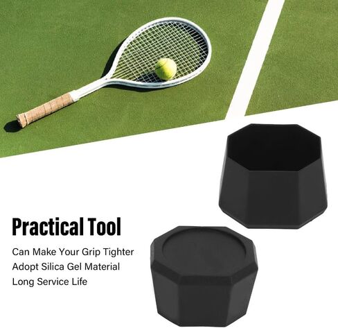 2Pcs Tennis Racket Butt Cap – ABS End Cover for Racquetball Racket, 16mm Thick Core Handle Fit, Non-Slip Grip Repair Accessory in Kuwait