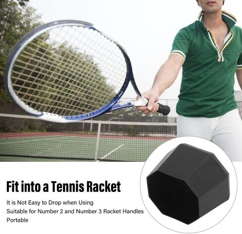 2Pcs Tennis Racket Butt Cap – ABS End Cover for Racquetball Racket, 16mm Thick Core Handle Fit, Non-Slip Grip Repair Accessory in Kuwait