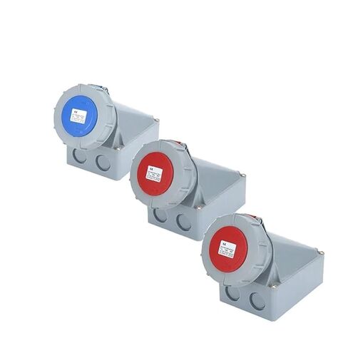 63A 125A IP67 التوصيل والمقبس الصناعي 3P/4P/5P موصل كهربائي مقبس مثبت على الحائط 220 فولت 380 فولت ذكر أنثى (مثبت على اللوحة، 63A-4P) in Kuwait