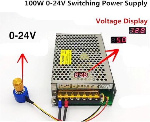 100W Digital Display Switching Power Supply with Adjustable Voltage DC 0-24V 4A LED Full Range in Saudi Arabia