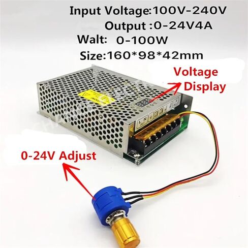 100W Digital Display Switching Power Supply with Adjustable Voltage DC 0-24V 4A LED Full Range in Saudi Arabia