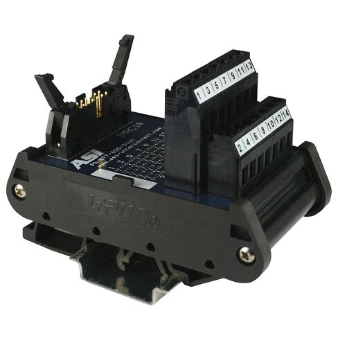 ASI 10001 26 إلى 12 AWG IMRC14 DIN وحدة واجهة تركيب السكك الحديدية، كابل شريطي مسطح لنقل الأسلاك، كابل شريطي 14 موضع إلى الكتل الطرفية، طول 2.00 بوصة in Kuwait