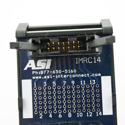 ASI 10001 26 إلى 12 AWG IMRC14 DIN وحدة واجهة تركيب السكك الحديدية، كابل شريطي مسطح لنقل الأسلاك، كابل شريطي 14 موضع إلى الكتل الطرفية، طول 2.00 بوصة in Kuwait