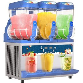 Commercial Slushy Machine - 1000W 30L Tanks Slush Maker Machine 304 Stainless Steel Commercial Margarita Machines Efficient Cooling ETL Approval Slushie Maker for Bars Cafes Restaurants in Saudi Arabia