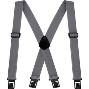 1.5 Inch Wide Men's Belt Clip Suspenders x Back Hook End Adjustable Belt Suspenders for Men Heavy Duty Work in Saudi Arabia
