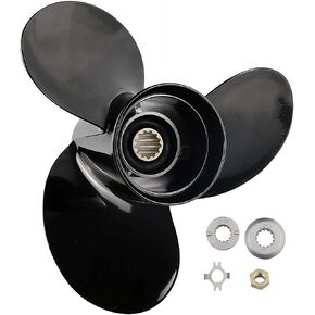48-816706A45 10 3/8 x 14 Inch Pitch 3 Blade 13 Spline Tooth RH Propeller for Mercury Marine 25-70HP Black Max Aluminum Prop with Hub Kit in Kuwait