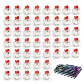 50 Pcs Keyboard Clicker,Mechanical Keyboard Switches,3 Pin Clicky Switches,Clickers for 3D Prints,Dustproof Keyboard Switches Clicky,Keyboard Keys for Mechanical Gaming Keyboards and Typing(red) in Saudi Arabia