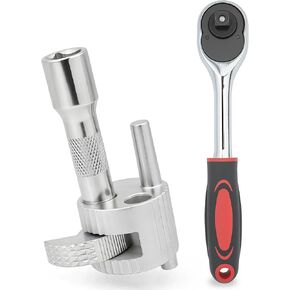 Tub Drain Removal Tool, 3/8" Ratchet Extractor for Broken & Stripped Drains | Internal gear grip, hardened steel, simple twist operation, no crossbar needed, fits most bathtub, sink and shower drains in Saudi Arabia
