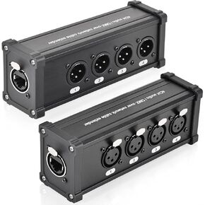 JOLGOO 4 قنوات 3 دبوس متعدد الشبكات XLR كابل اندلاع، 3 دبوس XLR إلى RJ45، للمرحلة الحية، تسجيل الاستوديو المنزلي، XLR، AES، قنوات DMX عبر كابل إيثرنت RJ45 Cat5/Cat6 in Kuwait