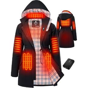 WASOTO Heated Jackets for Women 18400mAh Battery Pack Charger Waterproof Slim Fit Lightweight Heated Womens Jacket Outdoor in Saudi Arabia
