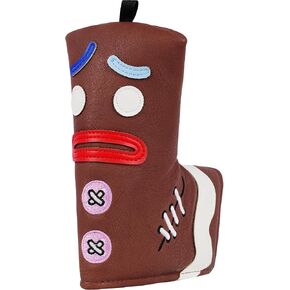 Funny Golf Club Head Cover Driver Headcover Fairway Wood Headcover Hybrid Club Head Cover Dark Brown Monster Cookie in Saudi Arabia