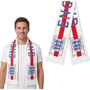 2026 Soccer Support Scarf, Team England Soccer Scarf England Flag Sports Fan Scarves Red White Patriotic Football Supporter Scarves for World Cup Cheering Game Team Party Gifts in Kuwait