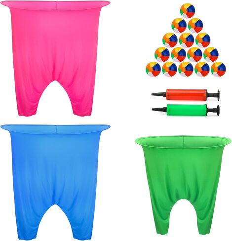 لعبة Granny Pants Yard، 3 قطع من ألعاب Granny Pants للحفلات الخارجية للعائلة البالغة، لعبة رمي عملاقة ممتعة مع 15 كرة نطاطة ومضختين للفناء الخلفي والمجموعات وأعياد الميلاد والشواء in Kuwait