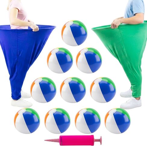 لعبة ساحة السراويل الجدة من Instant Laughs، ألعاب رمي عيد الفصح كبيرة الحجم للحفلات الخارجية للبالغين والمراهقين والعائلة - الفناء الخلفي، الشواء، أعياد الميلاد، الشاطئ وبناء الفريق، لعبة هدية ممتعة مع 10 كرات نطاطة ومضخة in Kuwait