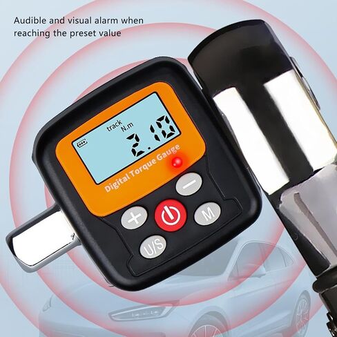 1/2 محول عزم الدوران الرقمي 6-200 نيوتن متر مع إنذار LED مسموع بإضاءة خلفية LCD لقياس الالتواء الدقيق in Kuwait
