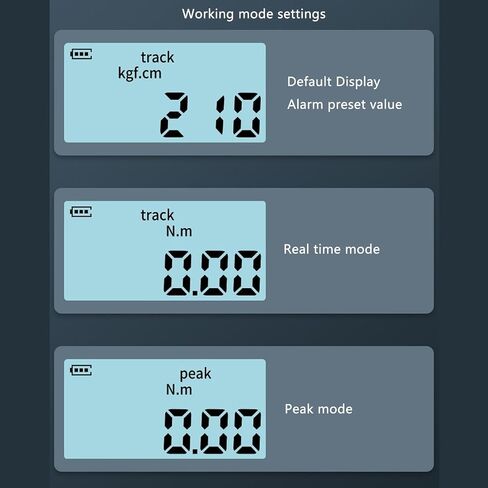 1/2 محول عزم الدوران الرقمي 6-200 نيوتن متر مع إنذار LED مسموع بإضاءة خلفية LCD لقياس الالتواء الدقيق in Kuwait