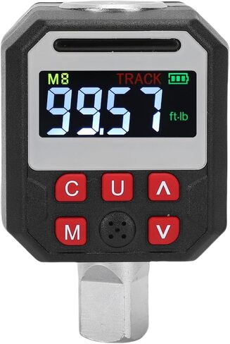 Sorandy 1/2 Drive Digital Torque Adapter, 17-340Nm Wrench Adapter with LCD Screen, 9 Preset Values & 500 Data Storage, Torque Tool with Buzzer LED Alerts, ASME DIN ISO Certified in Kuwait