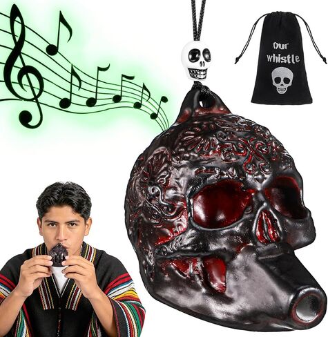 Baluue Aztec Death Whistle Loudest Real Human Scream Death Whistle, Scary Demon Skull Terrifying Halloween Noise Maker & Prank Device in Kuwait