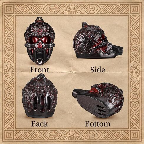 Baluue Aztec Death Whistle Loudest Real Human Scream Death Whistle, Scary Demon Skull Terrifying Halloween Noise Maker & Prank Device in Kuwait