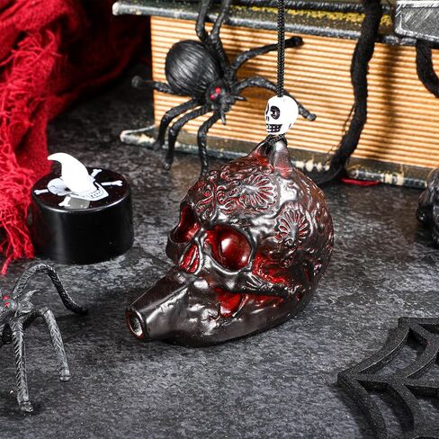 Baluue Aztec Death Whistle Loudest Real Human Scream Death Whistle, Scary Demon Skull Terrifying Halloween Noise Maker & Prank Device in Kuwait