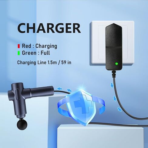 27V Charger for Sharper Image Massage Gun Charger for Sharper Image Massager Power Cord 1011666 2437599 1013002 1012667 1013985 1013983 1014747(NOT 18V), Deep Tissue Massage Guns AC Adapter in Kuwait