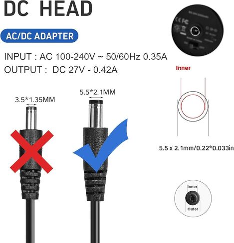 27V Charger for Sharper Image Massage Gun Charger for Sharper Image Massager Power Cord 1011666 2437599 1013002 1012667 1013985 1013983 1014747(NOT 18V), Deep Tissue Massage Guns AC Adapter in Kuwait