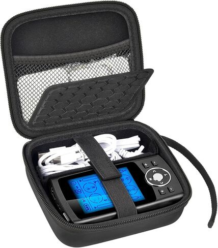 PAIYULE Carrying Case for TENS Unit for Belifu for AUVON, Muscle Stimulator Storage Organizer for Replacement Pads/Cables, Protective Portable Box with Adjustable Divider and Mesh Pocket(Box Only) in Kuwait