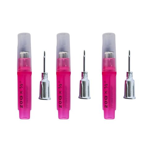 Eli-Vet Veterinary Aluminum Hub Needle, 20G x 1/2" (13mm), Individual Sheath, 100pcs/box, AHN2013 in Kuwait