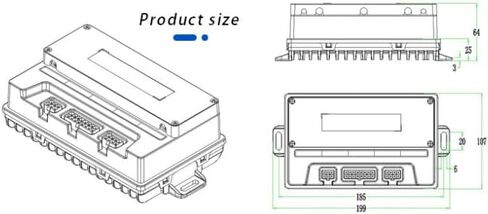 VOTOL EM50SP 7255S 55A 1KW2kw فرش تيار مستمر تحكم QS موتور ذكي تحكم سكوتر دراجة نارية كهربائية in Kuwait