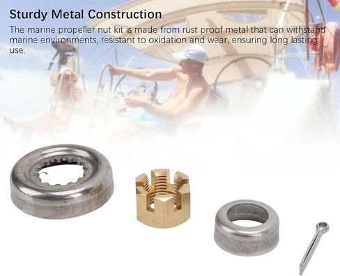Propeller Nut Kit 66T W4599 00 Metal Proof Marine Prop Nut Installation Hardware Kit for Outboard Engine to in Kuwait