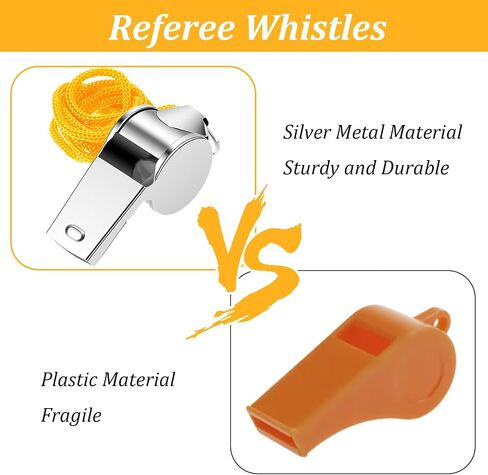 96 PCS Stainless Steel Sports Whistles with Lanyard, Whistles for Adults Loud Crisp Sound Whistles Bulk Great for Coaches, Referees, and Officials in Kuwait