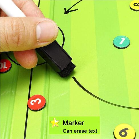 Soccer Coaching Board Football Coaches Clipboard Tactical Magnetic Board Kit,Portable Strategy Board with Dry Erase, Marker Pen and Zipper in Saudi Arabia
