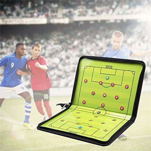 Soccer Coaching Board Football Coaches Clipboard Tactical Magnetic Board Kit,Portable Strategy Board with Dry Erase, Marker Pen and Zipper in Saudi Arabia