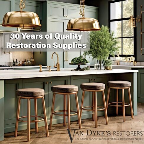 ملحق ثقب المفتاح النحاسي الكلاسيكي من Van Dyke's Restorers - ارتفاع خارجي 3/4 بوصة، نحاس مصقول، لمسة ثقب المفتاح من النحاس الصلب للأثاث والخزائن in Kuwait