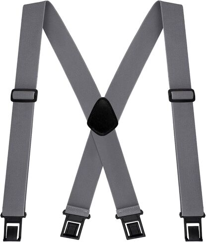 1.5 Inch Wide Men's Belt Clip Suspenders x Back Hook End Adjustable Belt Suspenders for Men Heavy Duty Work in Saudi Arabia