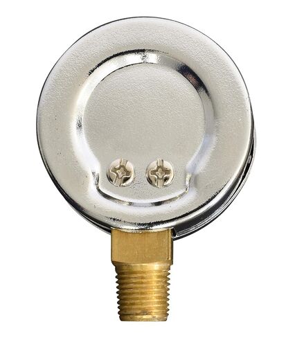 2" Pressure Gauge, Chrome Plated Steel Case, Dry, 0-15 psi/kPa, Lower Mount 1/4" NPT in Kuwait